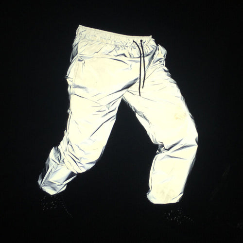 Men 2017 Brand Hip Hop Dance Fluorescent Trousers Casual Harajuku Night Sporting Jogger Pants Gray