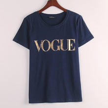 Load image into Gallery viewer, Plus Size XS-4XL Fashion Summer T Shirt Women VOGUE Printed T-shirt Women Tops Tee Shirt Femme New Arrivals Hot Sale