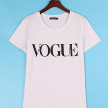 Load image into Gallery viewer, Plus Size XS-4XL Fashion Summer T Shirt Women VOGUE Printed T-shirt Women Tops Tee Shirt Femme New Arrivals Hot Sale