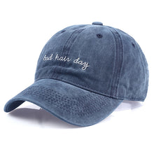 Load image into Gallery viewer, new Bad Hair Day Cap Washed Baseball Cap Women Men Hat Cap Casual Snapback Letter Dad Hat Summer Cotton Adjustable Bone Male