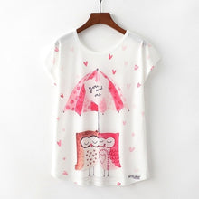 Load image into Gallery viewer, Summer Novelty Women T Shirt Harajuku Kawaii Cute Style Nice Cat Print T-shirt New Short Sleeve Tops Size M L XL