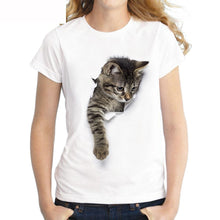 Load image into Gallery viewer, Charmed 3D cat Print Casual Harajuku Women T-Shirt Summer  Short sleeve Casual Round neck Cheap Clothes China Top Mode Femme qy*