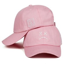 Load image into Gallery viewer, Lil Peep Dad Hat Embroidery 100% Cotton Baseball Cap Sad face Hat xxxtentacion Hip Hop Cap Golf Love lil.peep Snapback Women Men