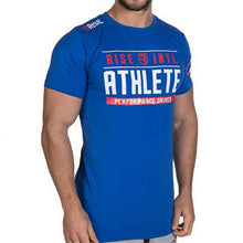 Load image into Gallery viewer, Mens Short sleeve Cotton T-shirt Man Slim Print t shirts Male Joggers Gyms Fitness Bodybuilding Workout Crossfit Brand Tees Tops