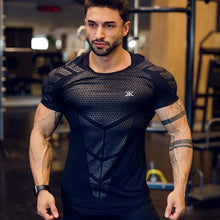 Load image into Gallery viewer, New Men Compression T-shirt Jogger Sporting Skinny Tee Shirt Male Gyms Fitness Bodybuilding Workout Black Tops Crossfit Clothing