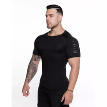 Load image into Gallery viewer, New Men Compression T-shirt Jogger Sporting Skinny Tee Shirt Male Gyms Fitness Bodybuilding Workout Black Tops Crossfit Clothing