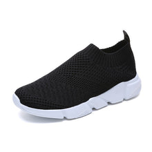 Load image into Gallery viewer, plus size breathable air mesh sneakers women 2019 spring summer slip on platform knitting flats soft walking shoes woman