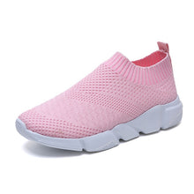 Load image into Gallery viewer, plus size breathable air mesh sneakers women 2019 spring summer slip on platform knitting flats soft walking shoes woman