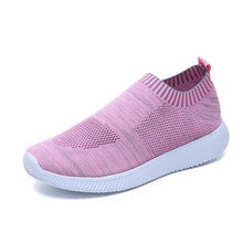 Load image into Gallery viewer, plus size breathable air mesh sneakers women 2019 spring summer slip on platform knitting flats soft walking shoes woman