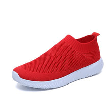 Load image into Gallery viewer, plus size breathable air mesh sneakers women 2019 spring summer slip on platform knitting flats soft walking shoes woman