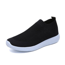 Load image into Gallery viewer, plus size breathable air mesh sneakers women 2019 spring summer slip on platform knitting flats soft walking shoes woman