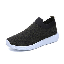 Load image into Gallery viewer, plus size breathable air mesh sneakers women 2019 spring summer slip on platform knitting flats soft walking shoes woman