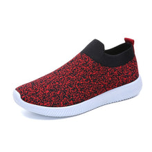 Load image into Gallery viewer, plus size breathable air mesh sneakers women 2019 spring summer slip on platform knitting flats soft walking shoes woman