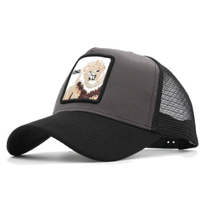 Fashion Animals Embroidery Baseball Caps Men Women Snapback Hip Hop Hat Summer Mesh hat Streetwear Bone gorra animales bordados